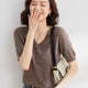 Elysian | Women’s Knit Top with V-Neckline and Short Sleeves