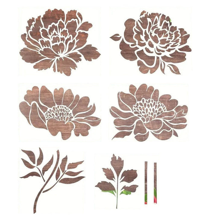 Florenza - Large Flower Stencils for Garden & Home Decor