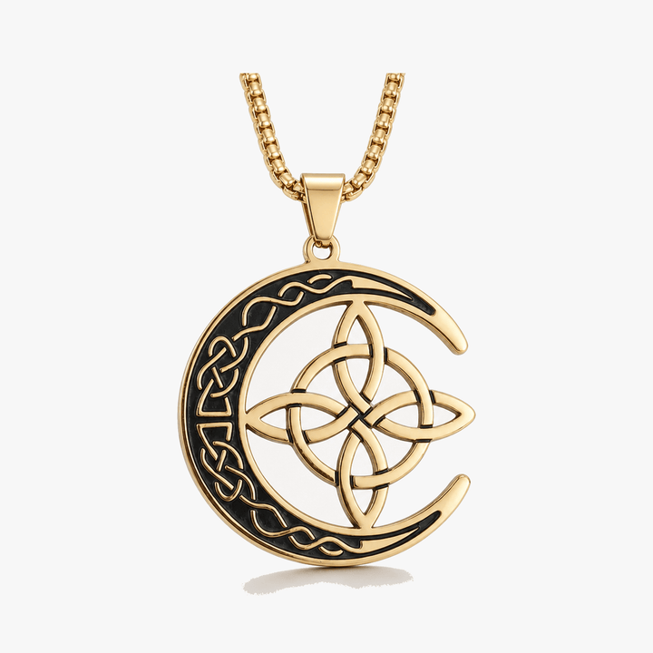 Lunara – Celtic Moon and Knot Pendant