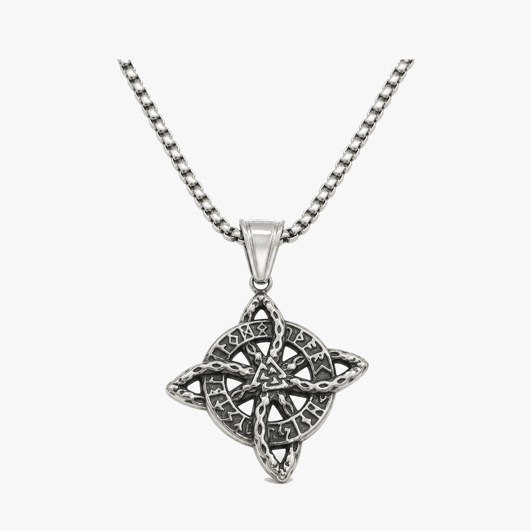 Elowen – Crystal Celtic Knot Necklace