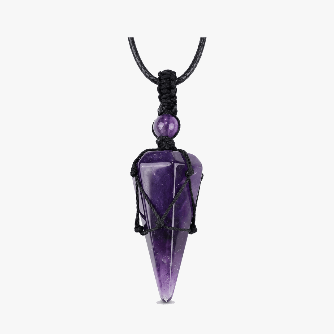 Noctera – Macramé-Wrapped Obsidian Pendant