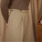 Tyler | Men Wool Pleated Straight Trousers