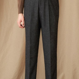 Tyler | Men Wool Pleated Straight Trousers