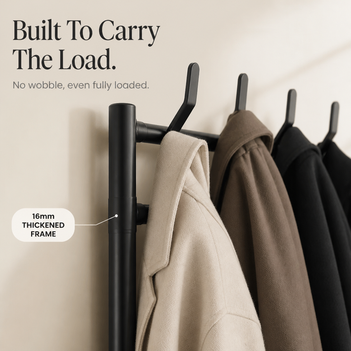 Haldrow – Tier Shoe Rack With Coat Hooks
