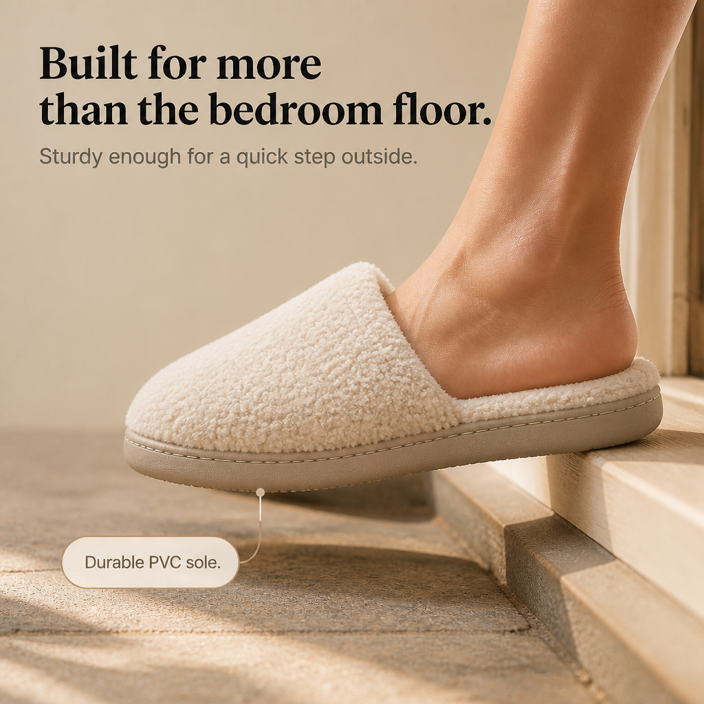 Toastia – Plush Indoor-Outdoor Non-Slip Slippers