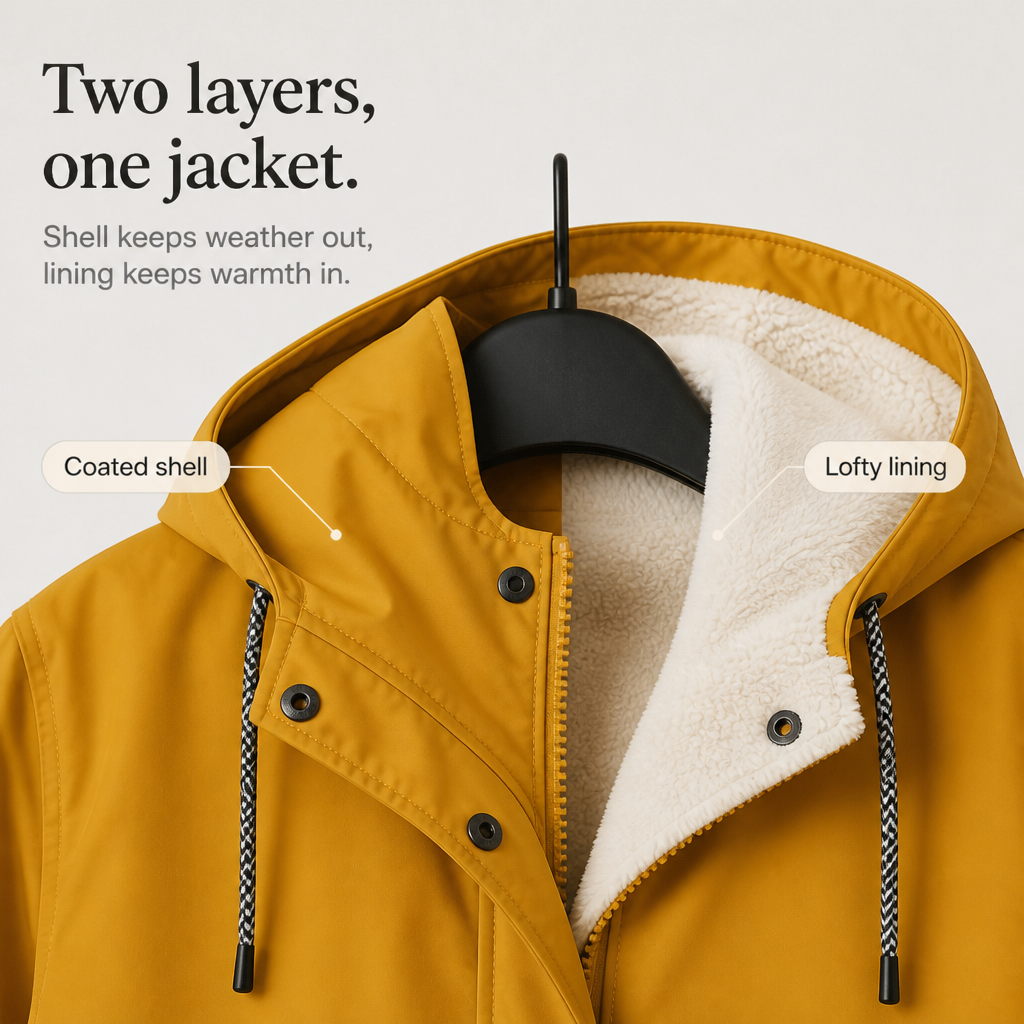 Cozynara – Fleece-Lined Hooded Windproof Jacket