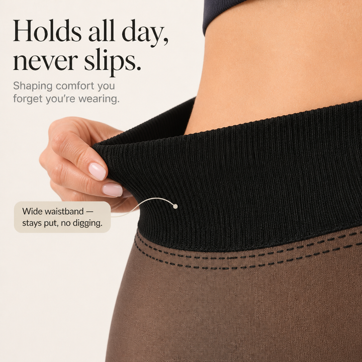 Warmelle – Seamless High-Compression Fleece-Lined Tights