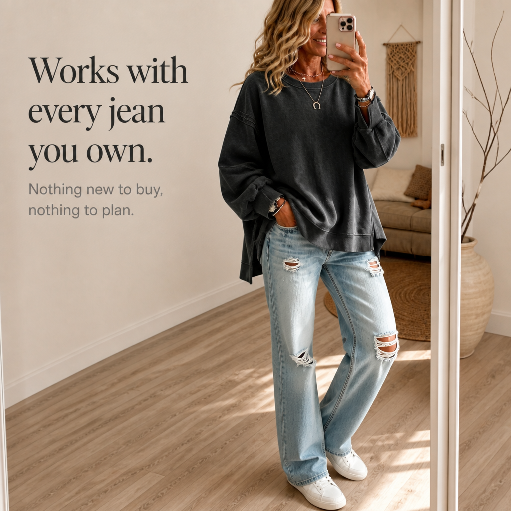 Marlowfield – Exposed-Seam Cut-Out Cuff Sweatshirt