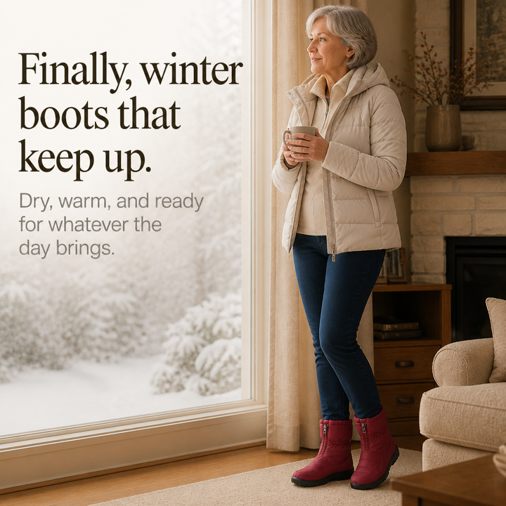 Frostbella – Quilted Zip-Up Mid-Calf Snow Boots