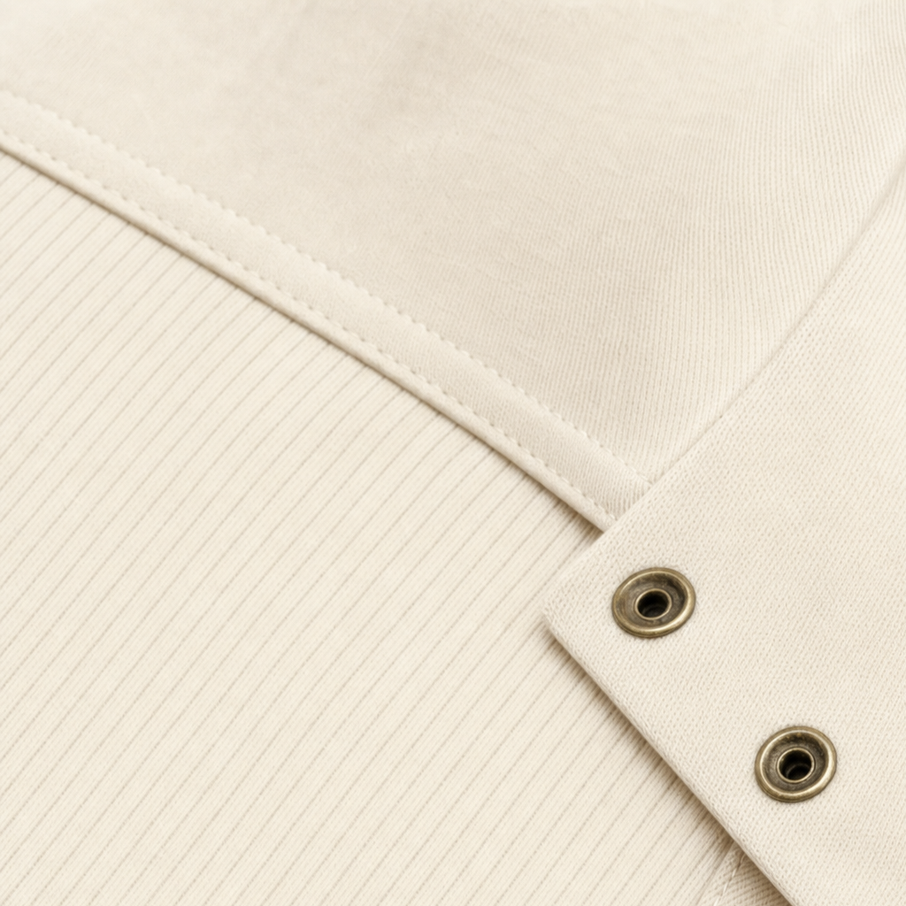 Wearbella – Snap-Collar Zip-Pocket Knit Top