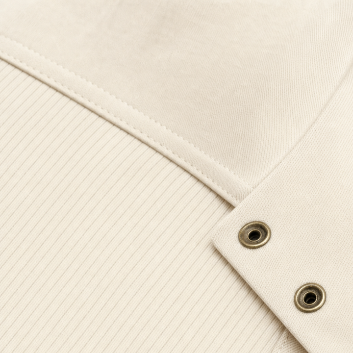 Wearbella – Snap-Collar Zip-Pocket Knit Top