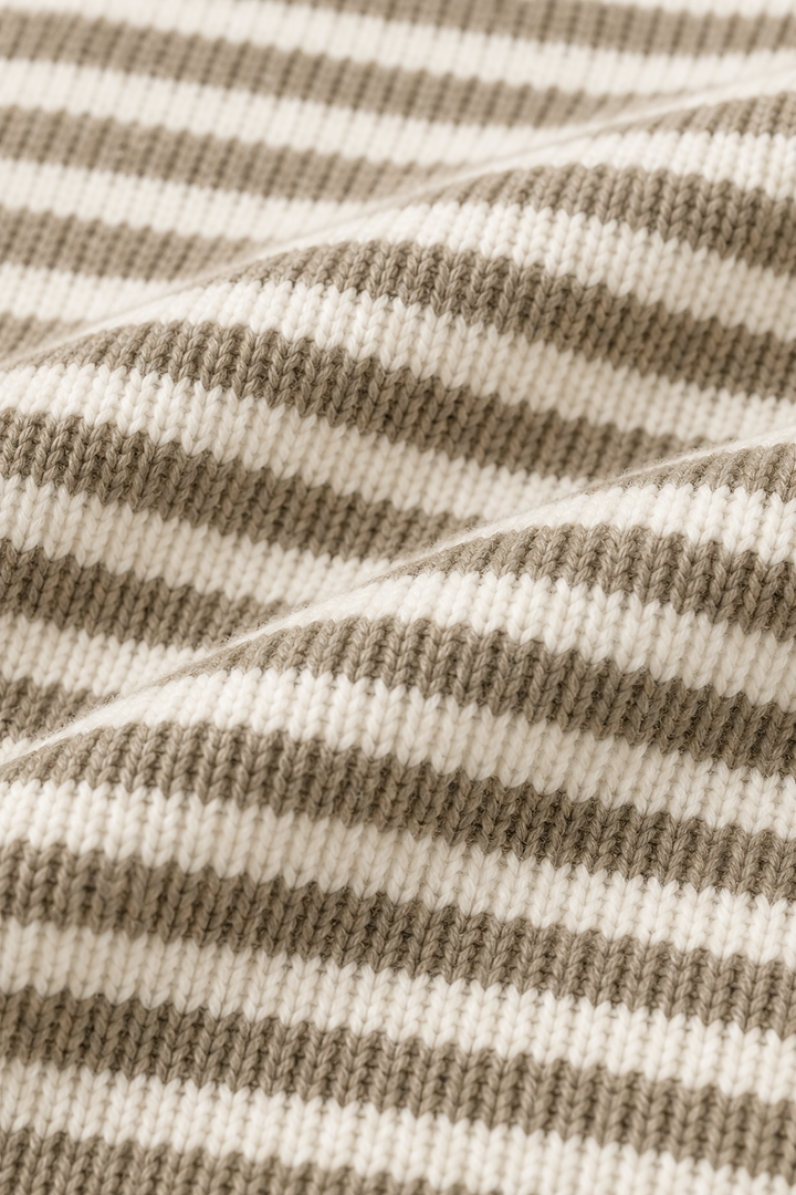 Wearbella – Striped Open-Front Knit Cardigan
