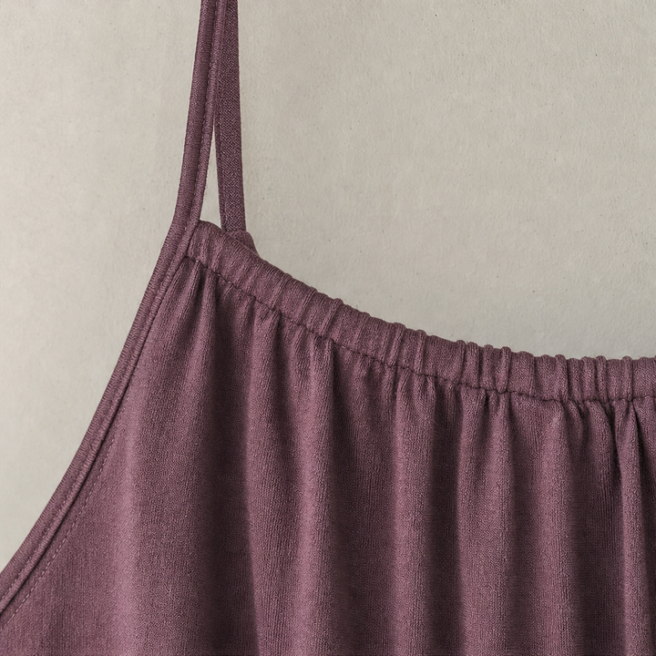 Wearbella – Adjustable Drawstring Neck Flowy Maxi Dress