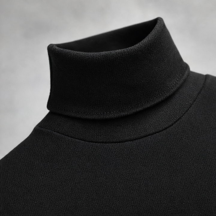 Poisevera – Belted High-Waist Turtleneck And Trouser Set