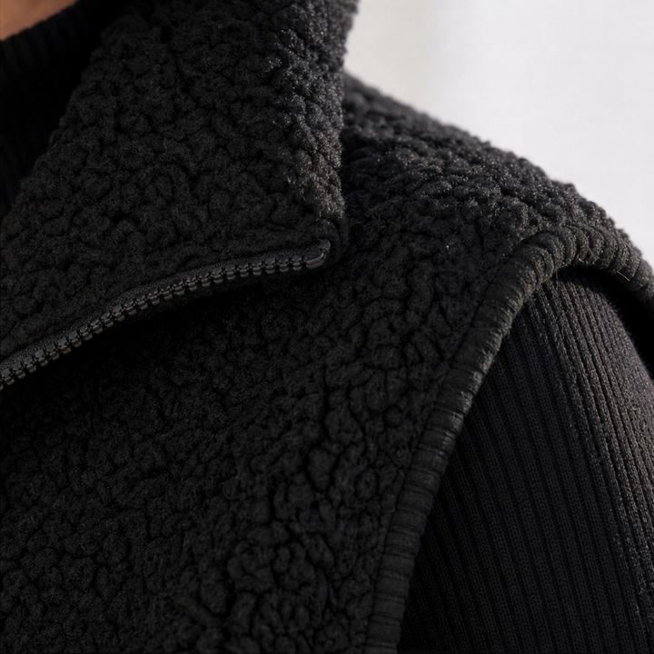 Wearbella – Stand Collar Plush Thermal Puffer Vest