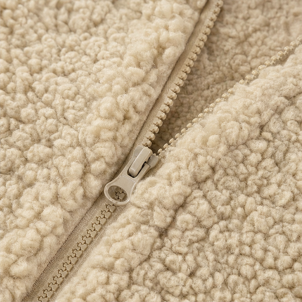 Cozelia – Fuzzy Hooded Zip-Up Fleece Jacket