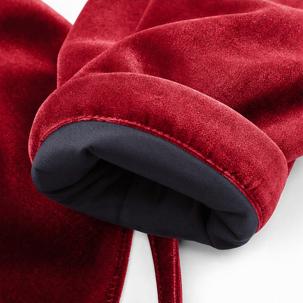 Rufflet – Ruffled V-Neck Velvet Blouse
