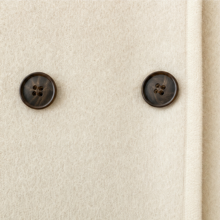 Poisebella – Double Breasted Square Neck Knit Jacket