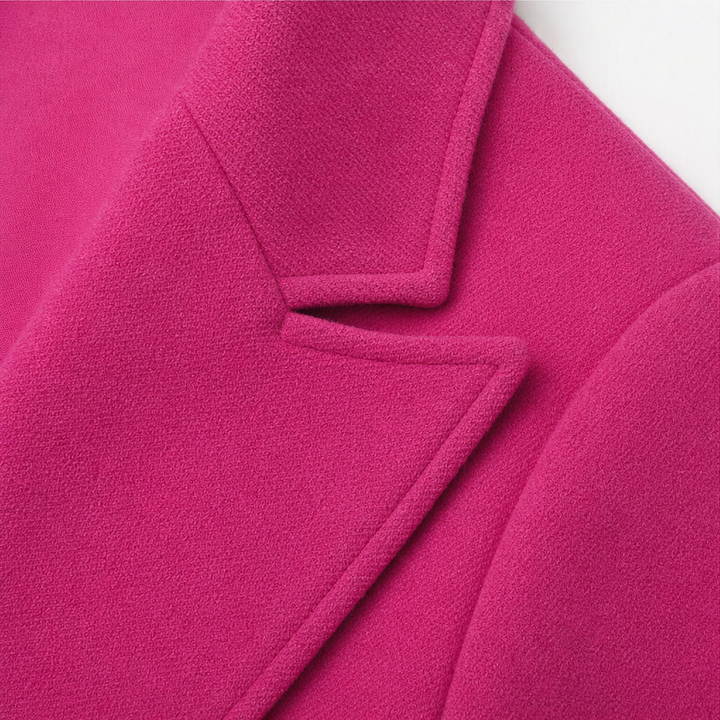 Wearbella – Double-Breasted Structured Wool-Look Coat