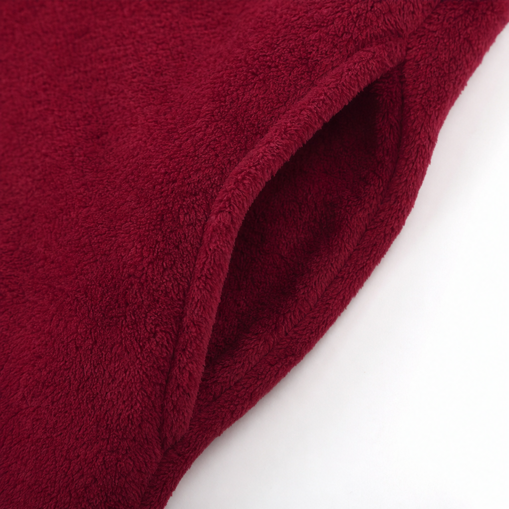 Wrapelle – Hooded Plush A-Line Maxi Lounge Dress