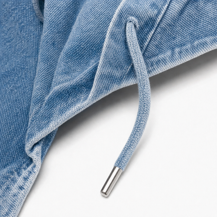 Wrapdrift – Oversized Hooded Denim Like Vest