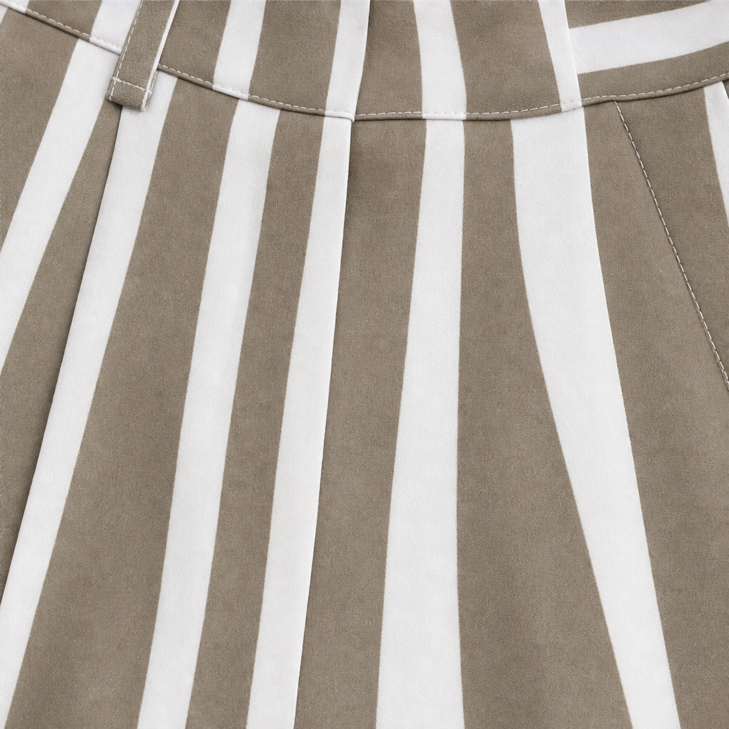 Lineleigh – Striped Wide-Leg Shirt And Pants Set