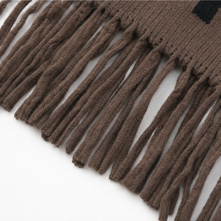 Velmora – Fringed Faux Fur Poncho Cardigan