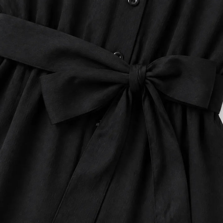 Solene – Belted Wide-Leg Shirt Jumpsuit with Tie Waist