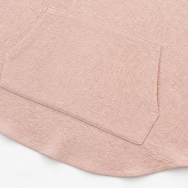 Muslina – Soft V-Neck Hooded Summer Top with Kangaroo Pocket
