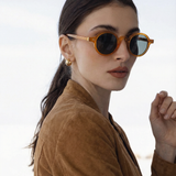 Clara | Women's Sunglasses with Translucent Amber Frame