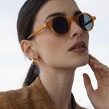 Clara | Women's Sunglasses with Translucent Amber Frame
