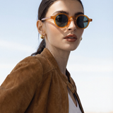 Clara | Women's Sunglasses with Translucent Amber Frame