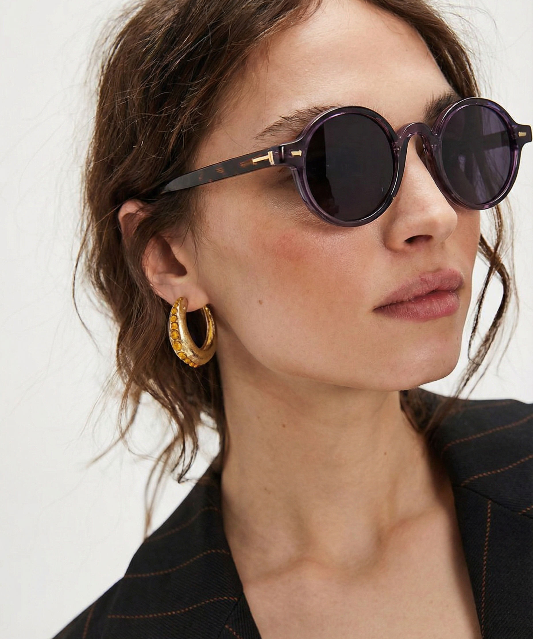 Clara | Women's Sunglasses with Translucent Amber Frame