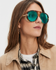 Natalie | Women's Aviator Sunglasses with Double Bridge and Metal Frame