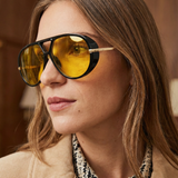 Natalie | Women's Aviator Sunglasses with Double Bridge and Metal Frame
