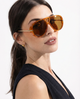 Natalie | Women's Aviator Sunglasses with Double Bridge and Metal Frame