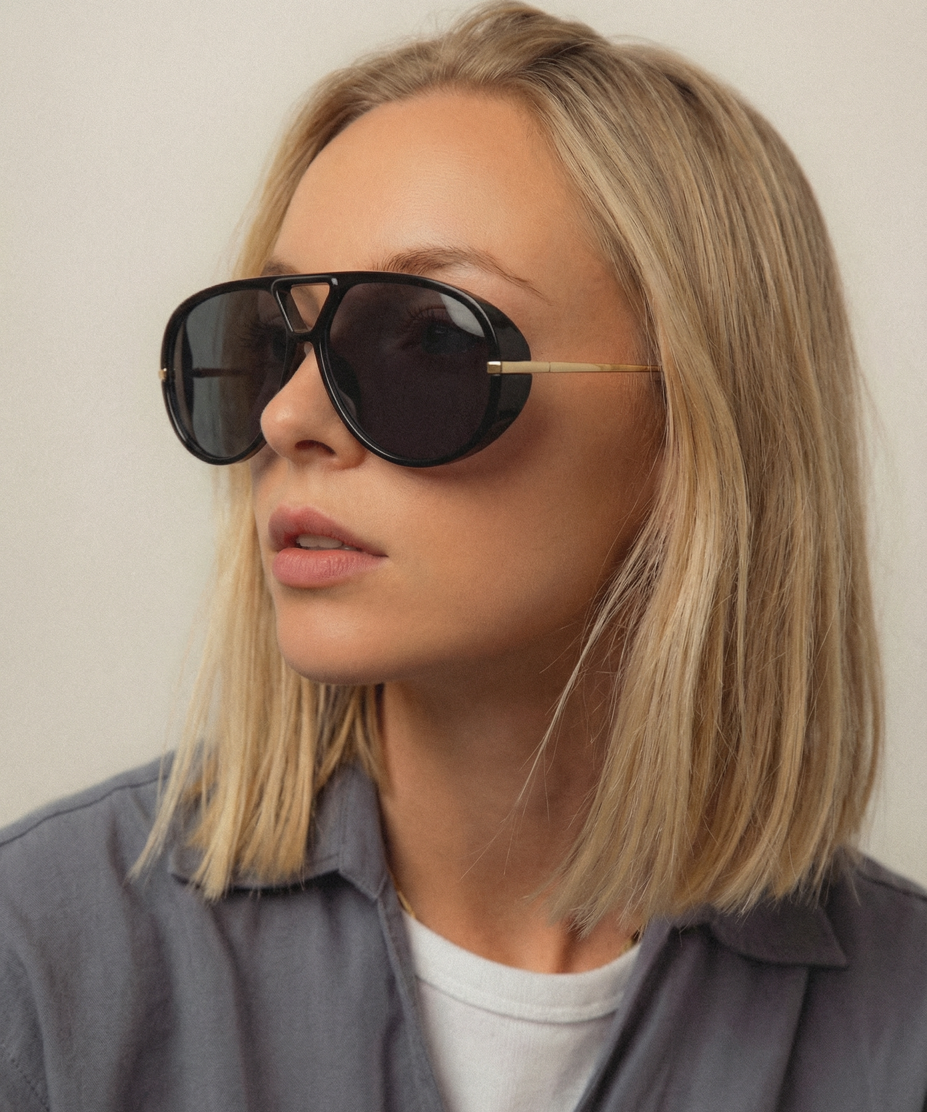 Natalie | Women's Aviator Sunglasses with Double Bridge and Metal Frame