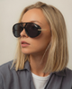 Natalie | Women's Aviator Sunglasses with Double Bridge and Metal Frame