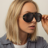 Natalie | Women's Aviator Sunglasses with Double Bridge and Metal Frame