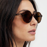 Clara | Women's Sunglasses with Translucent Amber Frame