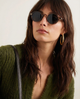 Clara | Women's Sunglasses with Translucent Amber Frame