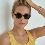 Clara | Women's Sunglasses with Translucent Amber Frame