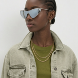 Elise | Women's Sunglasses with Metal Frame and Shield Silhouette