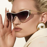 Elise | Women's Sunglasses with Metal Frame and Shield Silhouette