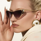 Elise | Women's Sunglasses with Metal Frame and Shield Silhouette