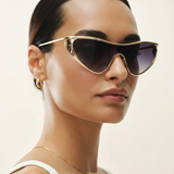 Elise | Women's Sunglasses with Metal Frame and Shield Silhouette