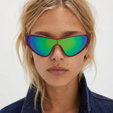 Elise | Women's Sunglasses with Metal Frame and Shield Silhouette