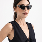 Elise | Women's Sunglasses with Metal Frame and Shield Silhouette