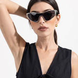 Elise | Women's Sunglasses with Metal Frame and Shield Silhouette