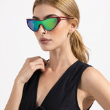 Elise | Women's Sunglasses with Metal Frame and Shield Silhouette